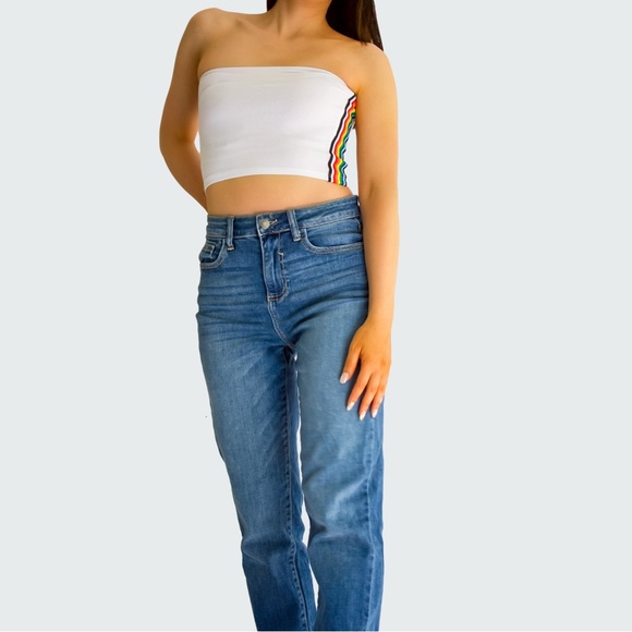 🎉HP🎉 Rainbow Detail Tube Top - Picture 3 of 5